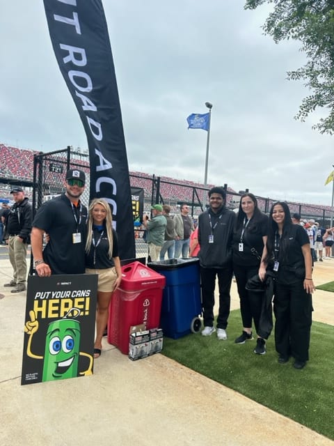 NASCAR recycling team