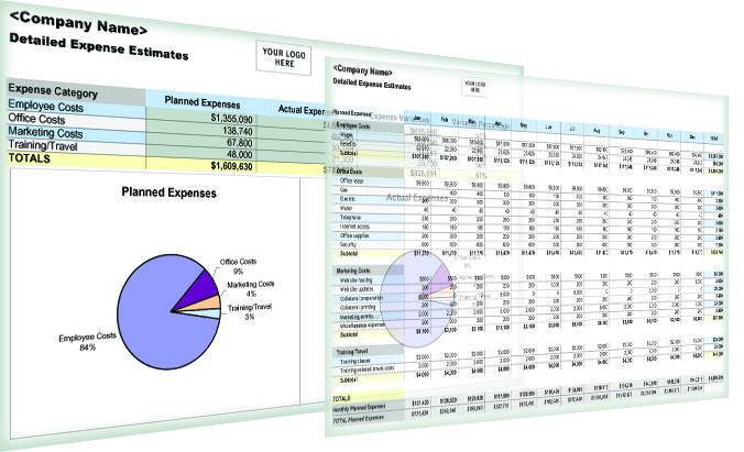 Detailed Expense Estimate With ExcelConstruction Fice Line