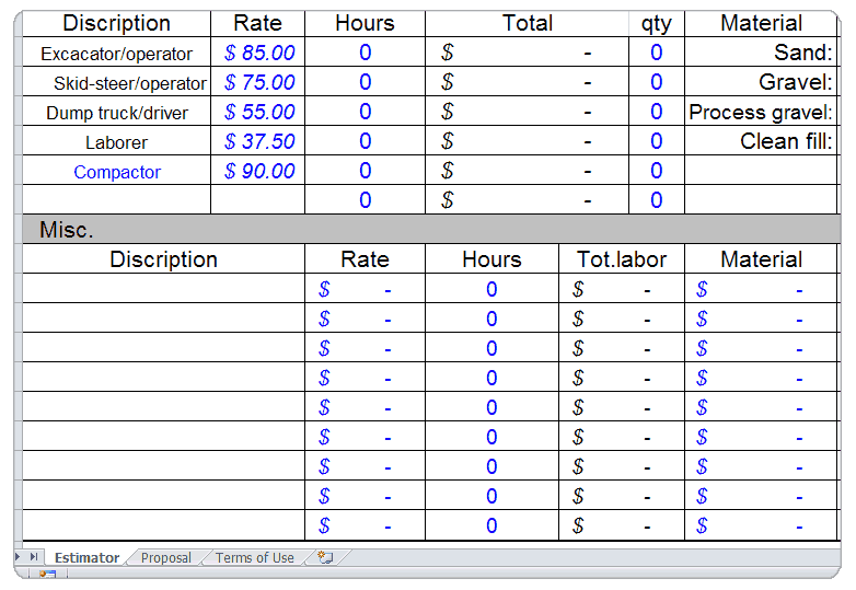 Concrete Calculator & Bid SheetConstruction Office Online