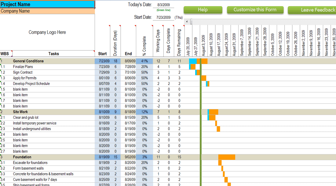 residential construction schedule in excel 5 day 7 day weekly schedule bundle residential construction schedule