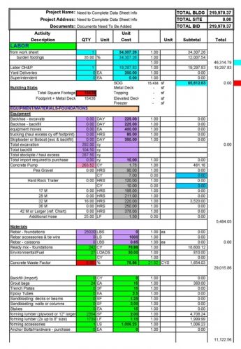 Lignite in Concrete - CivilWeb Spreadsheets