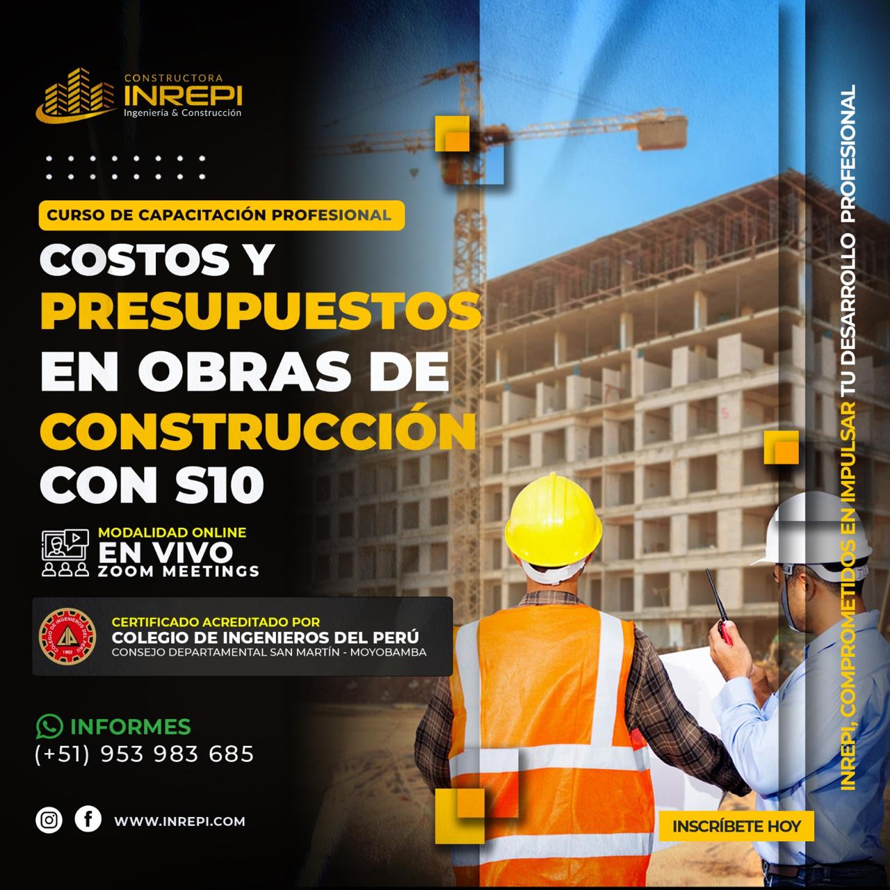 Costos y Presupuestos en Proyectos de Construcción con S10