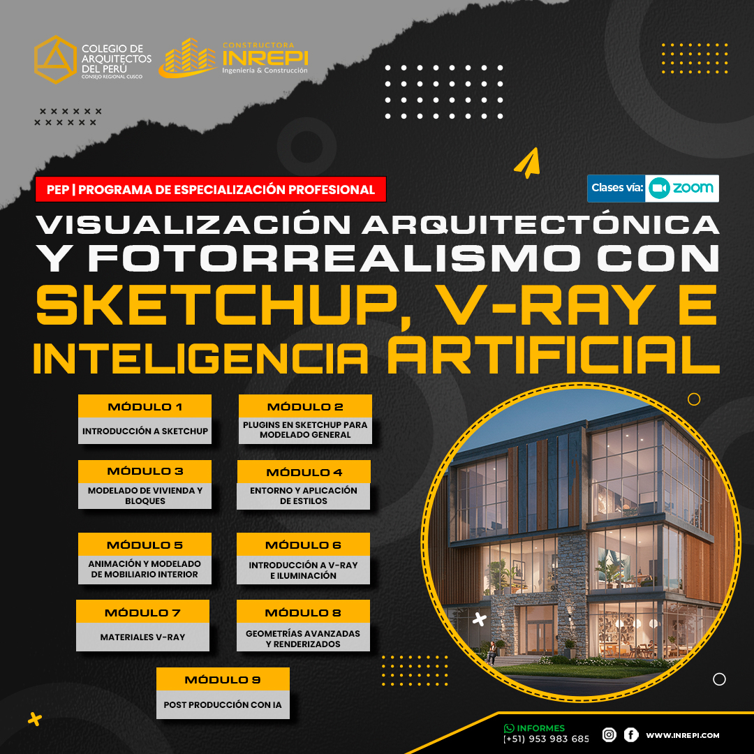 Visualización Arquitectónica y Fotorrealismo empleando SketchUp, V-Ray e Inteligencia Artificial