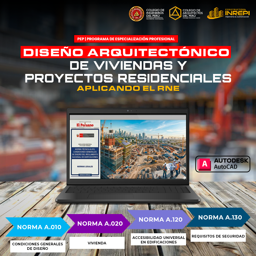 Diseño Arquitectónico de Viviendas y Proyectos Residenciales con aplicación del R.N.E.