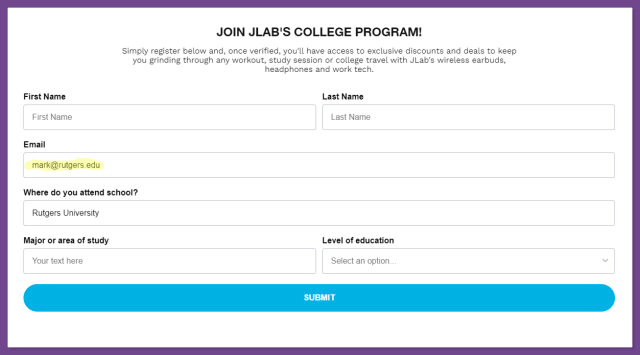 How to get JLab Student Discount