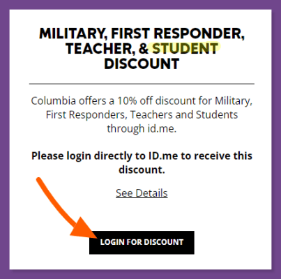 Columbia sportswear student discount best sale
