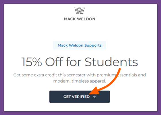 How to get Mack Weldon Student Discount