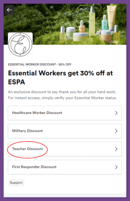 How to get ESPA Student Discount