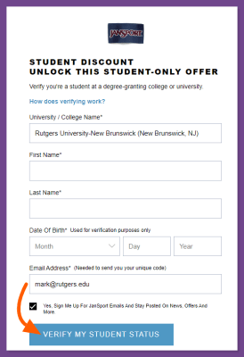 How to get Jansport Student Discount