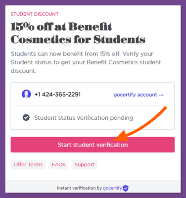 Benefit Cosmetics Student Discounts & Deals