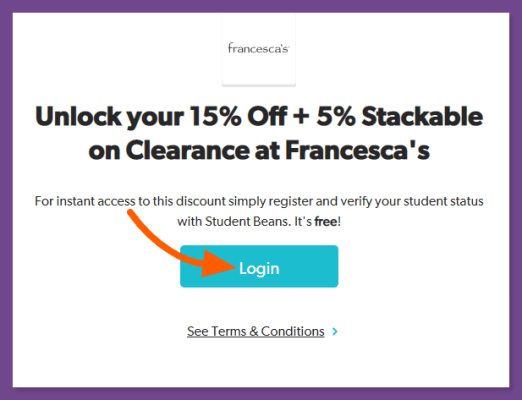 How to get Francesca's Student Discount