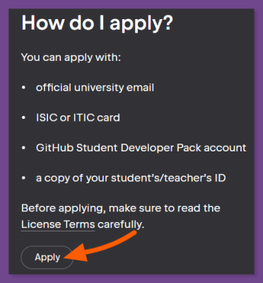 How to get JETBRAINS Student Discount