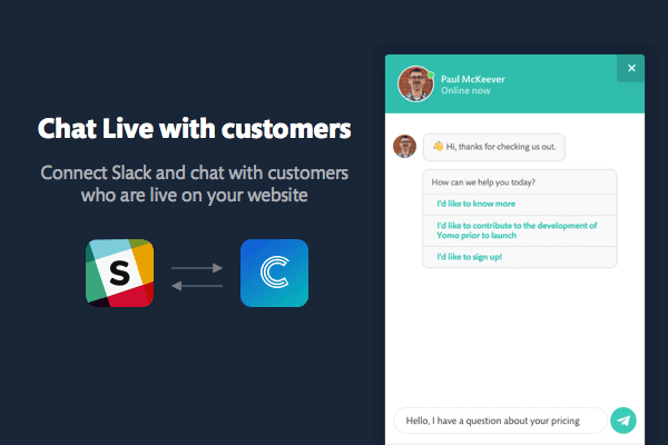 Upcoming feature: chat live with customers