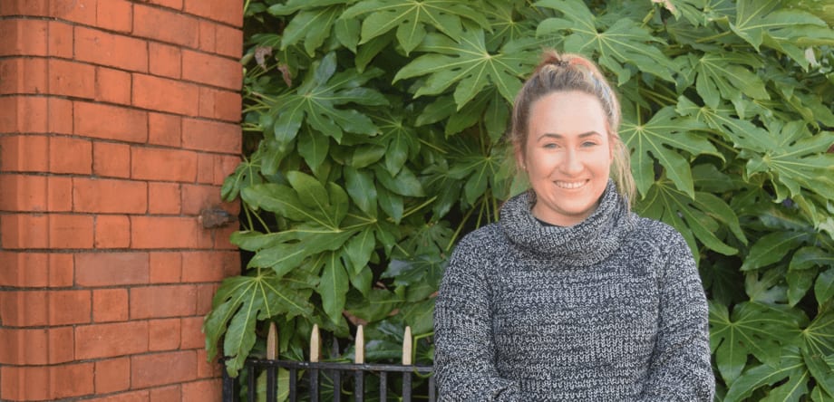 Rachel hanging out at the Ormeau Baths tech hub in Belfast, Northern Ireland