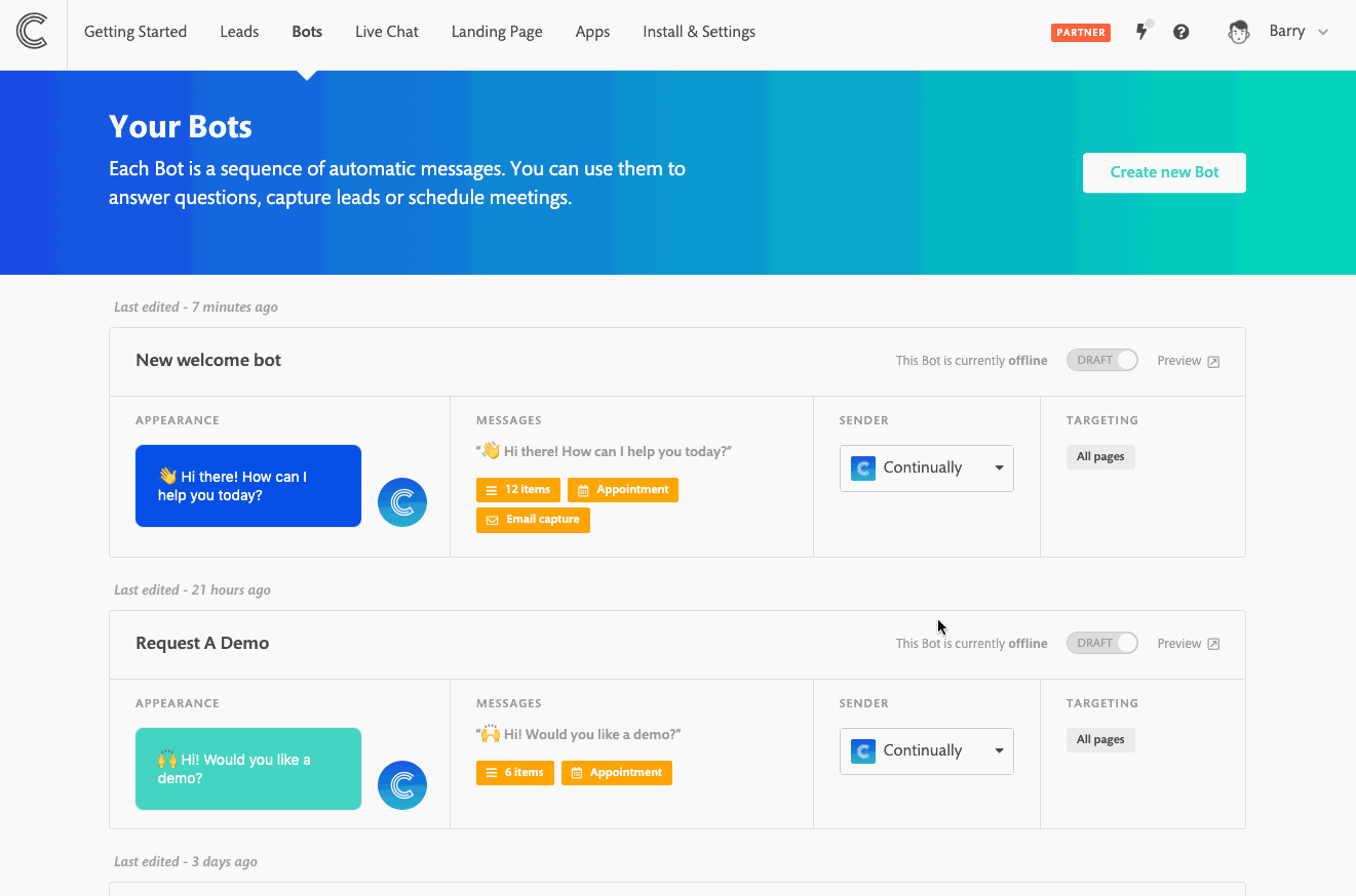 01 - Getting started - Building a chatbot - Continually Knowledge Base