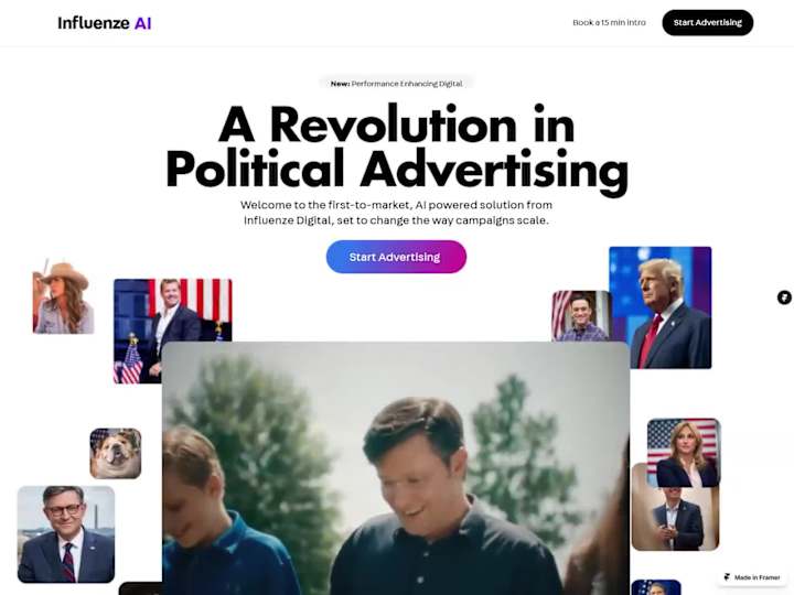 Cover image for InfluenzeAI Landing Page Design