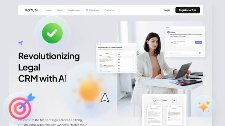 Cover image for Votum - AI for Legal Landing Page