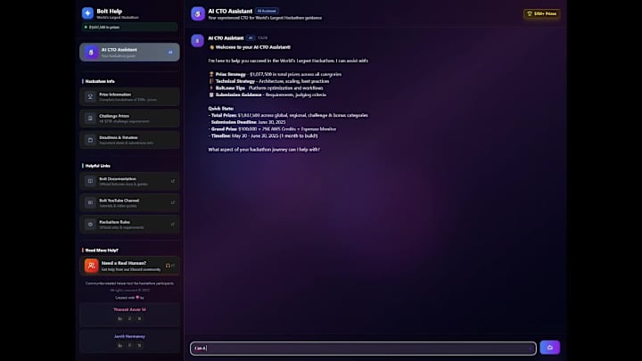 Cover image for Hackathon Team Chat - AI CTO Assistant