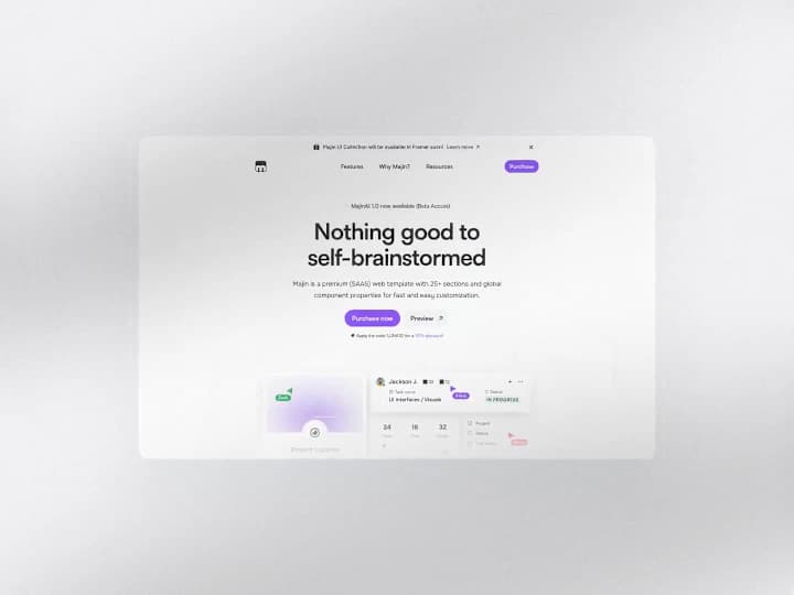 Cover image for  Premium Figma Web UI Template ✨