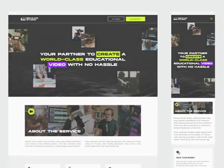 Cover image for Edukasi Studio - Landing Page for Agency
