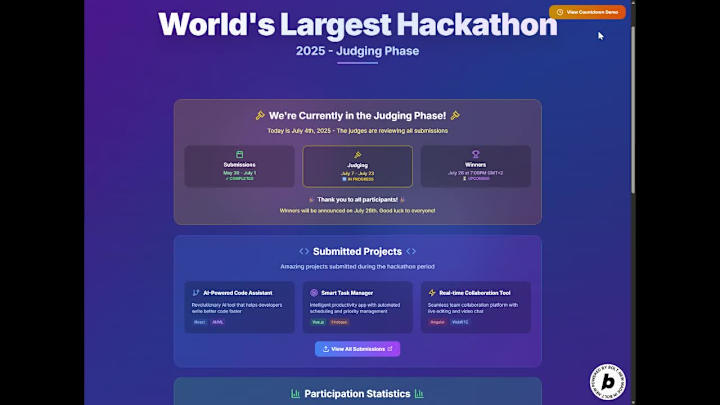 Cover image for World’s Largest Hackathon - Countdown