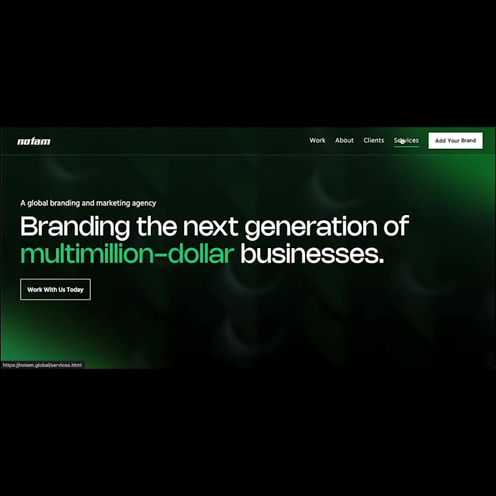 Cover image for Notam Brands Agency Website Built in Webflow