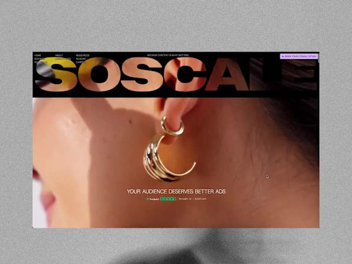 Cover image for Soscale - Website for the performance marketing agency