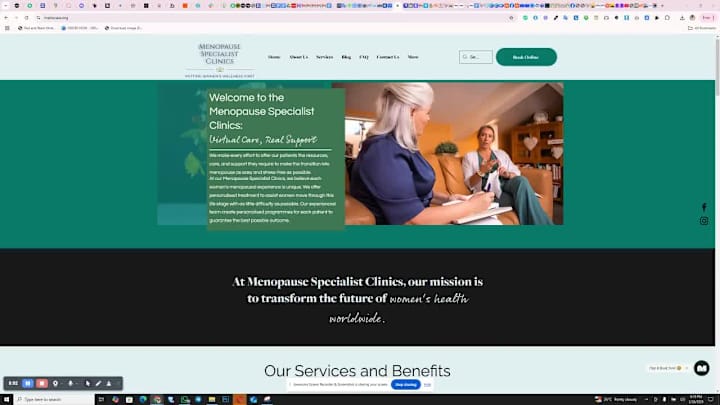 Cover image for Menopause Specialist Clinics: Website Design 