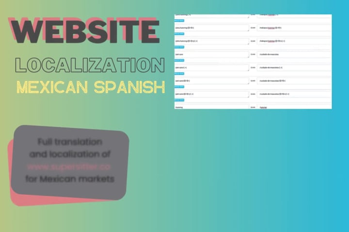 Cover image for Spanish Localization of website in English