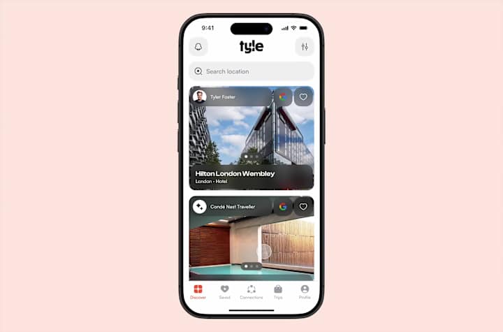 Cover image for Tyle App. Interactive Prototypes