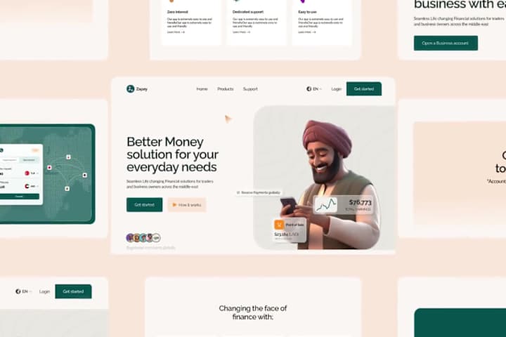 Cover image for Zapay - Fintech Brand & website design 