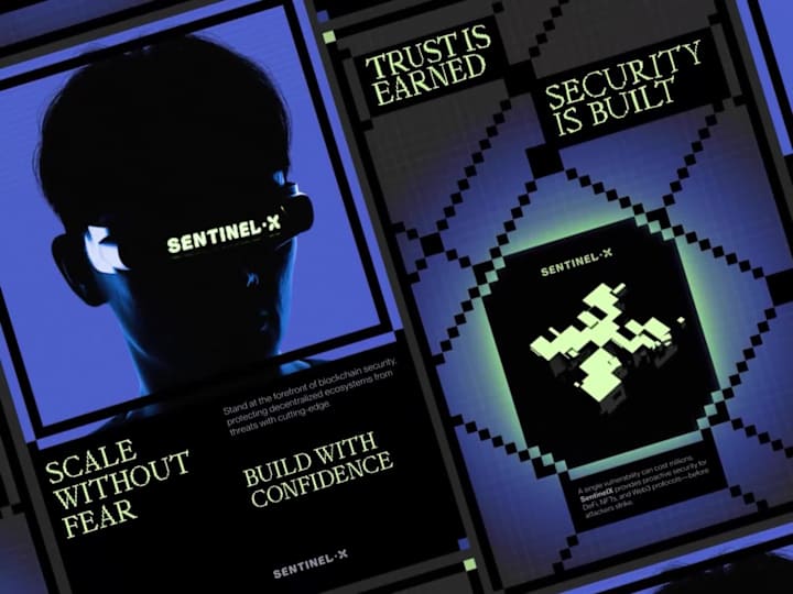 Cover image for SentinelX - Brand Identity for Web3 company