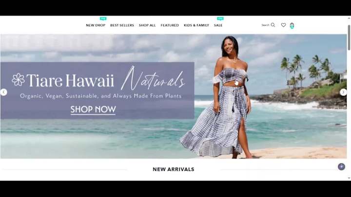 Cover image for Tiare Hawaii Shopify Store Development