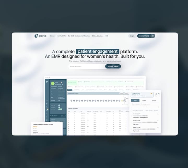 Cover image for Pario Health - Startup Website design and development