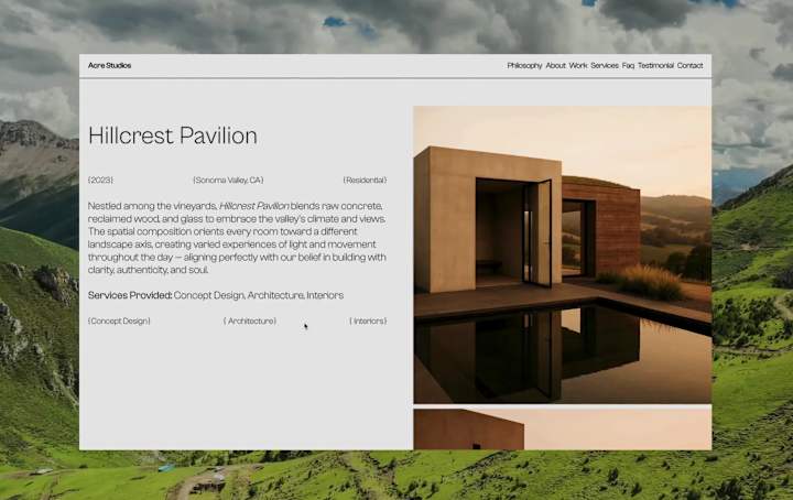 Cover image for MInimal Architecture Studio Website | Designed & Built in Framer