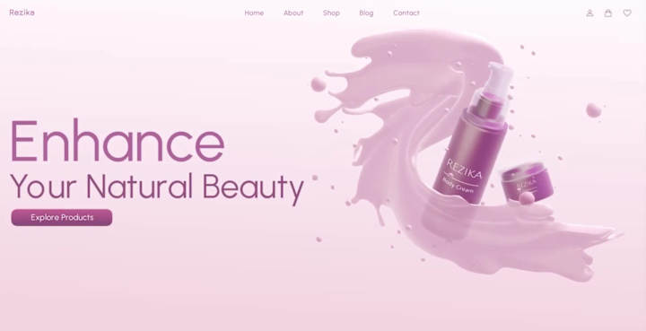 Cover image for Facial Cream Brand Landing Page Design