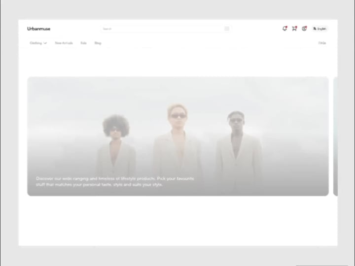 Cover image for A Responsive E-commerce Website for Urbanmuse