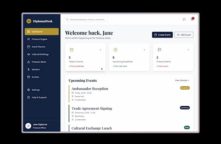 Cover image for DiplomatDesk: A Prototype for a Global Affairs Platform