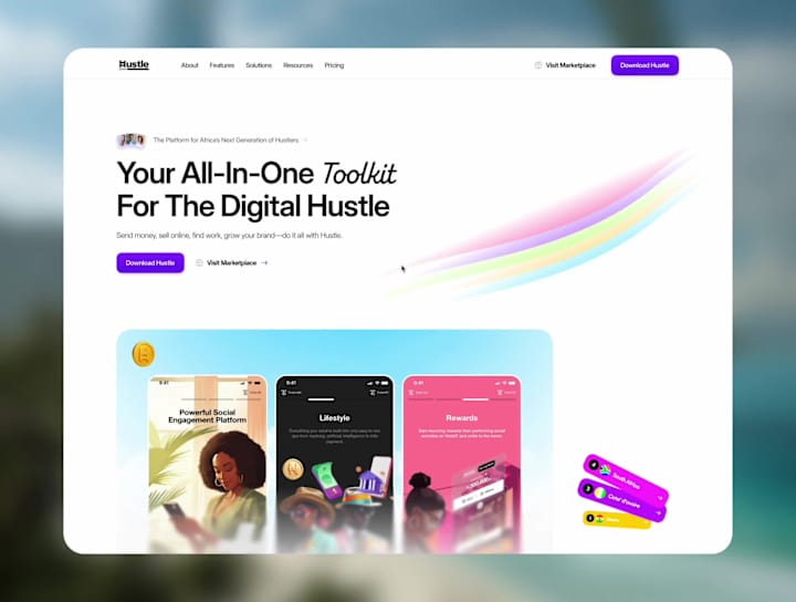 Cover image for Hustle Landing Page
