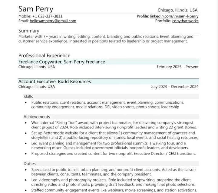 Cover image for About Me (Professional Resume)