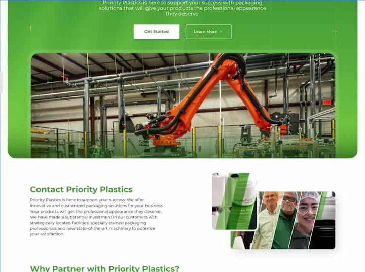 Cover image for Priority Plastics Career Landing Page Design