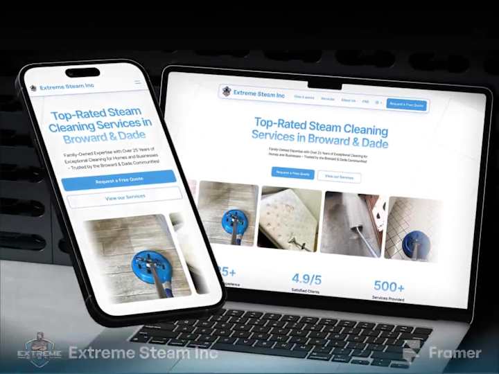 Cover image for Extreme Steam Inc | Design + Framer Development