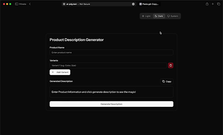 Cover image for AI-Powered Product Description Generator for E-commerce