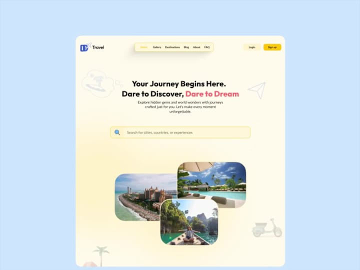 Cover image for DDTravel Landing Page Design