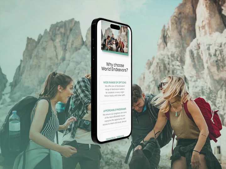 Cover image for Redesign of a Travel and education website
