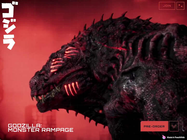 Cover image for Godzilla Themed 3D Website Project