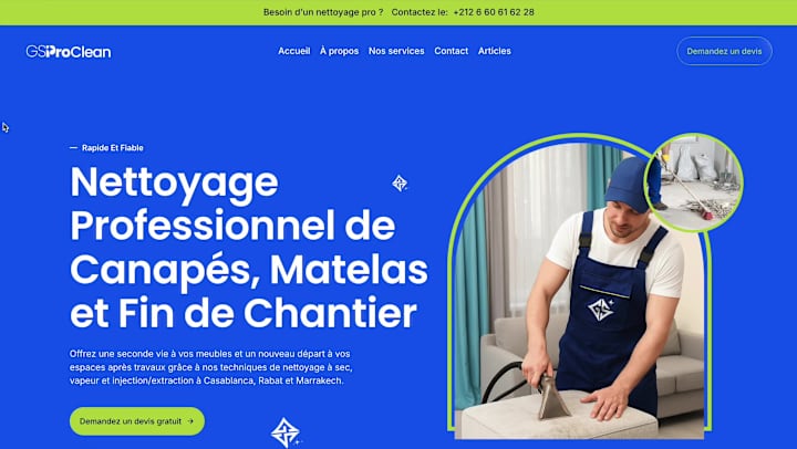 Cover image for GS Pro Clean – Cleaning Services Website Design & Dev