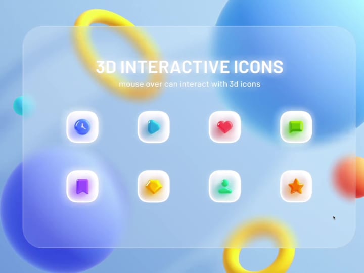Cover image for 3D Interactive Icons-Microsoft Wind Animation