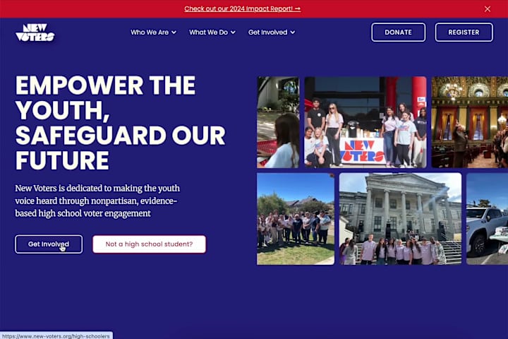 Cover image for Website Development for Youth Nonprofit NewVoters on Webflow