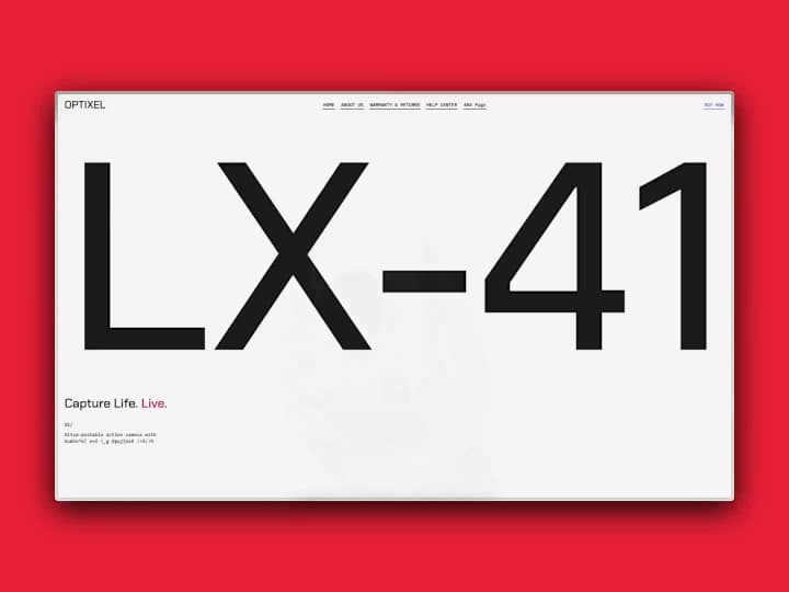Cover image for OPTIXEL – Premium Camera Brand Website